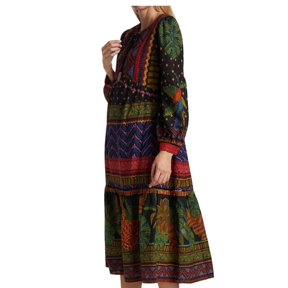 Farm Rio Women’s‎ Forest Tapestry Midi Dress - Picture 3 of 12